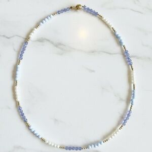 ✨ Dreamy Lavender & Pearl Choker - Handcrafted Elegance!